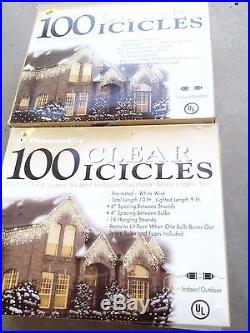 Christmas Light Set- Lot of 6 Boxes mini 100 count clear indoor/outdoor