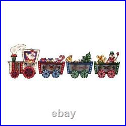 Christmas Lighted Colorful Santa & Friends Outdoor 36 Holiday Train Yard Decor