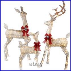 Christmas Lighted Reindeer Family Decoration Deer Set Indoor Outdoor Lawn Decor Christmas Lighted Reindeer Family Decoration Deer Set Indoor Outdoor Lawn Decor
