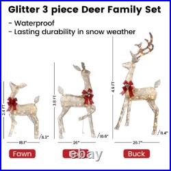 Christmas Lighted Reindeer Family Decoration Deer Set Indoor Outdoor Lawn Decor Christmas Lighted Reindeer Family Decoration Deer Set Indoor Outdoor Lawn Decor