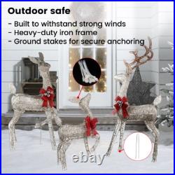 Christmas Lighted Reindeer Family Decoration Deer Set Indoor Outdoor Lawn Decor Christmas Lighted Reindeer Family Decoration Deer Set Indoor Outdoor Lawn Decor