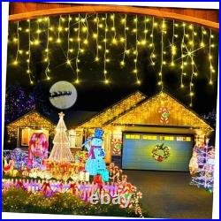 Christmas Lights Outdoor Decorations, 1280 LED 131FT Warm White Ice Lights