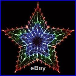Christmas Multi Colour 100 Led Star Silhouette Window Decoration Chaser Lights