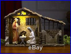 Christmas Nativity Lighted Stable for 14 Nativity Set