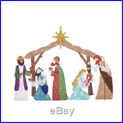Christmas Nativity Scene 62 in. Life Size LED Lights Indoor Outdoor Yard Decors
