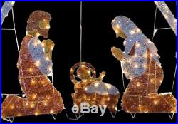 Christmas Nativity Scene Outdoor Lighted Clear Lights Yard Holiday Decor 72 Inch