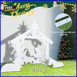 Christmas Nativity Scenes Outdoor Decorations, 3.9Ft Large 3D Christmas Nativity Christmas Nativity Scenes Outdoor Decorations, 3.9Ft Large 3D Christmas Nativity