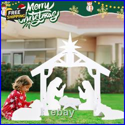 Christmas Nativity Scenes Outdoor Decorations, 3.9Ft Large 3D Christmas Nativity Christmas Nativity Scenes Outdoor Decorations, 3.9Ft Large 3D Christmas Nativity