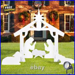 Christmas Nativity Scenes Outdoor Decorations, 3.9Ft Large 3D Christmas Nativity Christmas Nativity Scenes Outdoor Decorations, 3.9Ft Large 3D Christmas Nativity