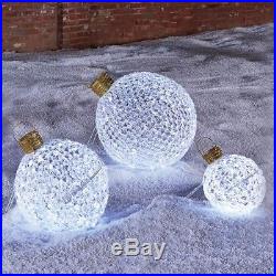 Christmas Ornament Indoor Outdoor Yard LED Crystal Ball Seasonal Holiday