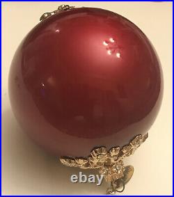 Christmas Ornament James Wu Glass Round Red Holidays Collectible
