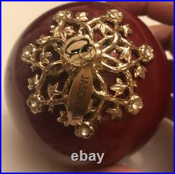 Christmas Ornament James Wu Glass Round Red Holidays Collectible