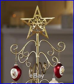 Christmas Ornament Tree Gold Tabletop Display Holder Holiday Decor 20 Tall New