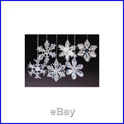 Christmas Ornaments Glass Decorations Set Snowflake Tree Vintage Clear