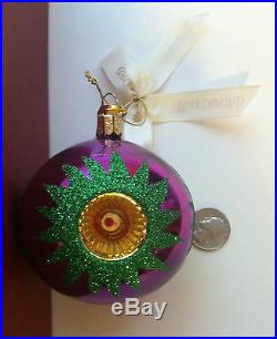 Christmas Ornaments Tree Topper Waterford Balls Heirloom Set Red Green Glass Bow