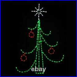 Christmas Outdoor Decoration LED Lighted Tree with Berries Wireframe 60 NEW