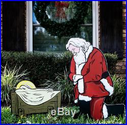 Christmas Outdoor Nativity Santa Baby Jesus Father Christmas Yard Decor Garden