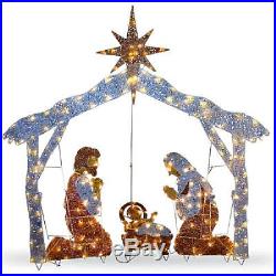 Christmas Outdoor Nativity Scene 72 Crystal Yard Holiday LED Light Decoration