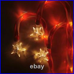 Christmas Pathway Lights Outdoor, Set of 8 15Ft Solar Candy Cane Christmas Light