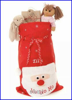 Christmas Red Large Santa Sack Bag Personalised Handcrafted HoHo Large Gift Xmas