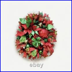 Christmas Red and Green Glam Wreath Holiday Decor