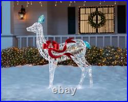 Christmas Reindeer 51 LED Lights Outdoor Xmas Yard Lawn Decoration Iridescent