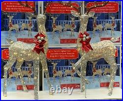 Christmas Reindeer Family Set of 2 Bucks With 480 LED Lights Indoor/Outdoor