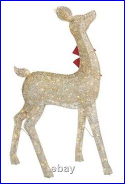 Christmas Reindeer Family Set of 3 Warm LED Lights 76 Inches 1.9m Indoor Outdoor