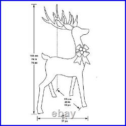 Christmas Reindeer Family Set of 3 with LED Lights 76 Inches For Outdoor Indoor