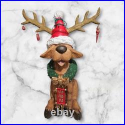 Christmas Reindog Oversized Illuminated Dog Figure Statue Indoor/Outdoor 26