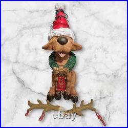 Christmas Reindog Oversized Illuminated Dog Figure Statue Indoor/Outdoor 26