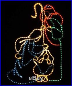 Christmas Rope Light Nativity Scene Holy Family Outdoor Decoration Jesus Display
