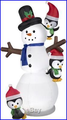 Christmas Santa Animated Swaying Snowman Penguin Airblown Inflatable Yard Decor