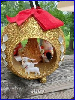 Christmas Santa Claus Diorama Decoration Mint in the original box, 1970s MIJ