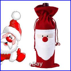 Christmas Santa Claus Wine Bottle Cover Dinner Party Table Decor Xmas Holiday
