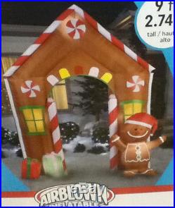 Christmas Santa Gingerbread Man Archway Arch House 9 Ft Airblown Inflatable