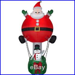 Christmas Santa Hot Air Balloon Snowman 12 Ft Airblown Inflatable Decoration