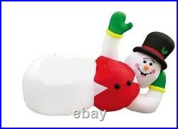 Christmas Santa Huge 10 Ft Snowman Lazy Lounging Relax Inflatable Airblown