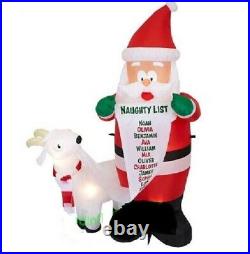 Christmas Santa Naughty List Goat Inflatable Airblown 6 Ft Gemmy