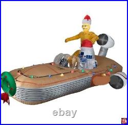 Christmas Santa Star Wars R2d2 C3po Landspeeder Airblown Inflatable 11 Feet