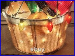 Christmas Santa Tinsel Outdoor/Indoor Light Up Collapsible Hot Air Balloon Decor
