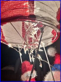 Christmas Santa Tinsel Outdoor/Indoor Light Up Collapsible Hot Air Balloon Decor