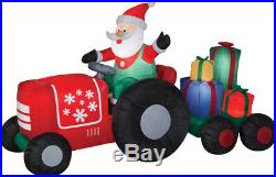 Christmas Santa Tractor Presents Farm Life Inflatable Airblown Yard Decoration