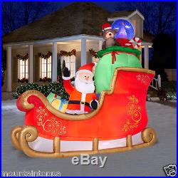 Christmas Santa’s Sleigh withPresents Inflatable Lights Up COLOSSAL 15 Feet NEW