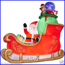 Christmas Santa's Sleigh withPresents Inflatable Lights Up COLOSSAL 15 Feet NEW