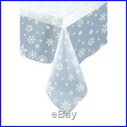 Christmas Snowflakes Plastic Table Cover Party Supplies Decorations Frozen Cloth