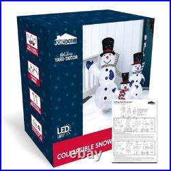Christmas Snowman Yard Light Set of 3 4Ft 270 LED Collapsible Metal Fabric