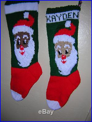 Christmas Stocking hand knitted made to order