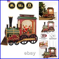 Christmas Train Snow Globe with Music and Lights, Musical Snow Globe Lantern