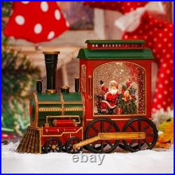 Christmas Train Snow Globe with Music and Lights, Musical Snow Globe Lantern